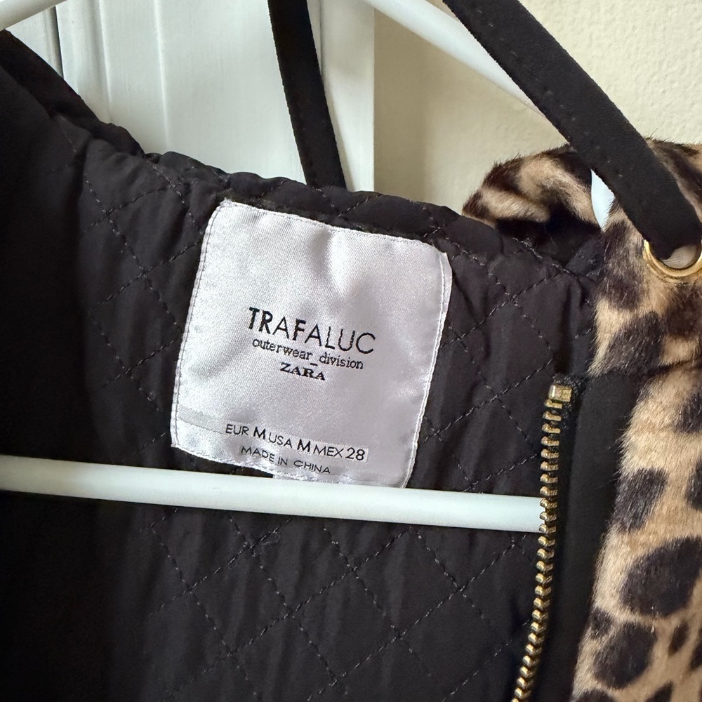 Zara Leopard Print Hooded Jacket - Picture 3 of 9